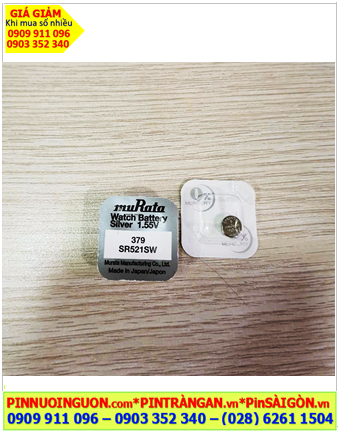 MuRata SR521SW _Pin 379; Pin đồng hồ 1.55v Silver Oxide MuRata SR521SW _Pin 379